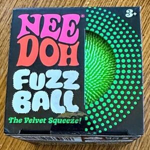 Nee Doh Fuzz Ball The Velvet Squeeze in green, new in box